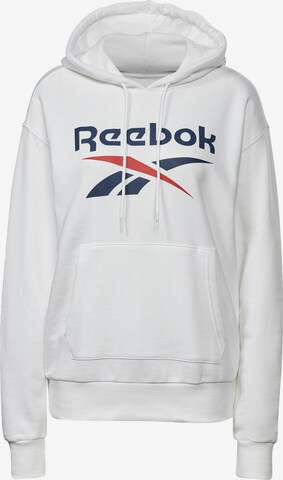 Reebok Športová mikina - biela: predná strana