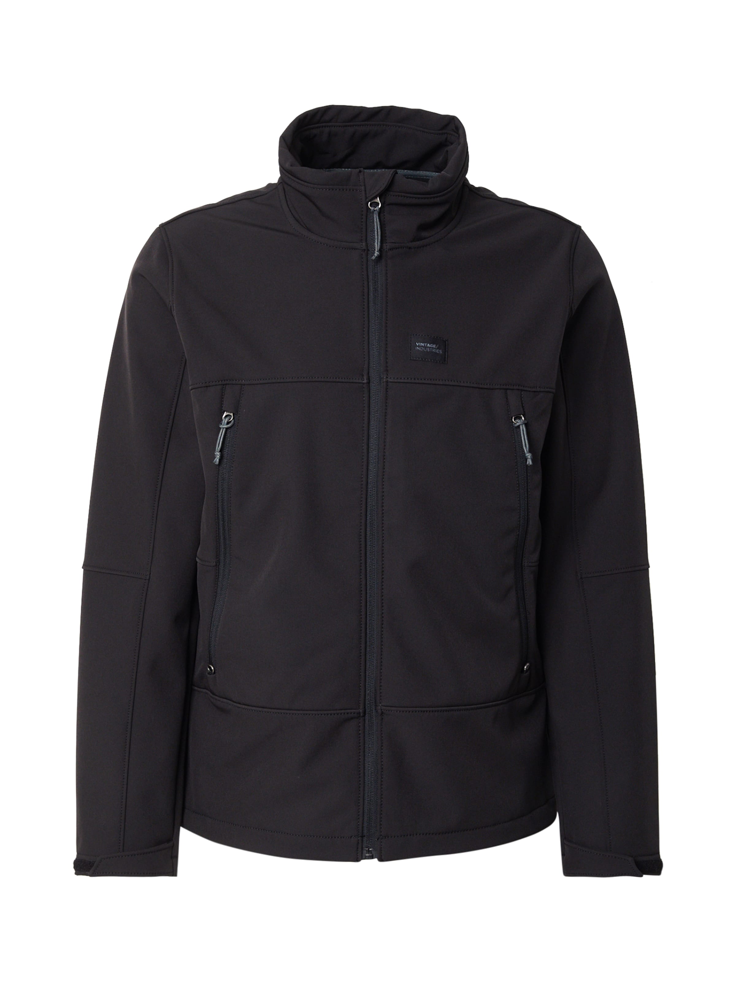 Vintage Industries Funktsionaalne jope 'Kevin', värv must: eest vaates