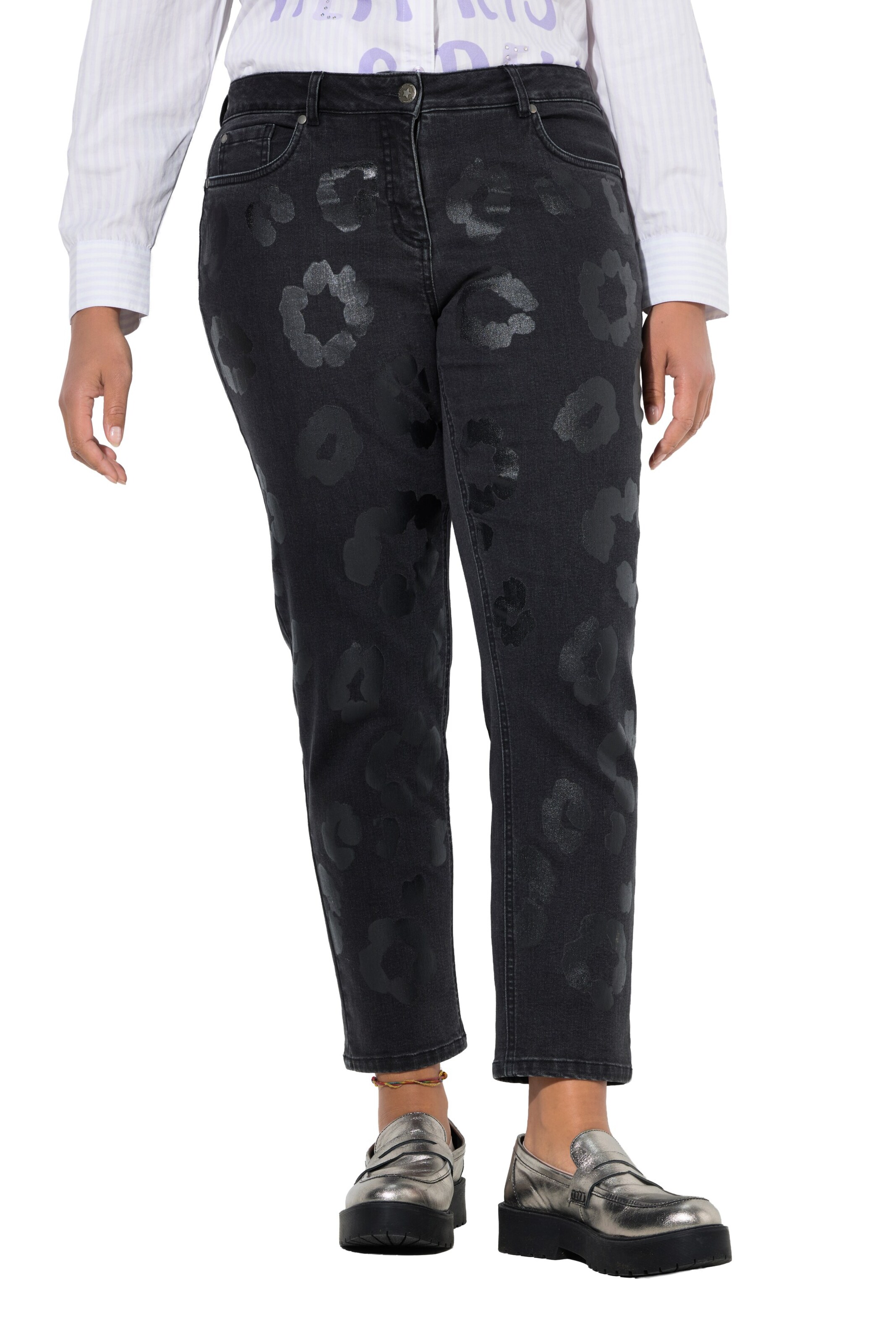 Angel of Style Regular Jeans in Zwart: voorkant