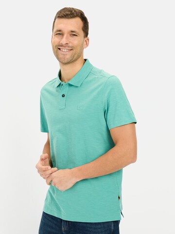 CAMEL ACTIVE Kurzarm Poloshirt aus Organic Cotton in Grün: Vorderseite