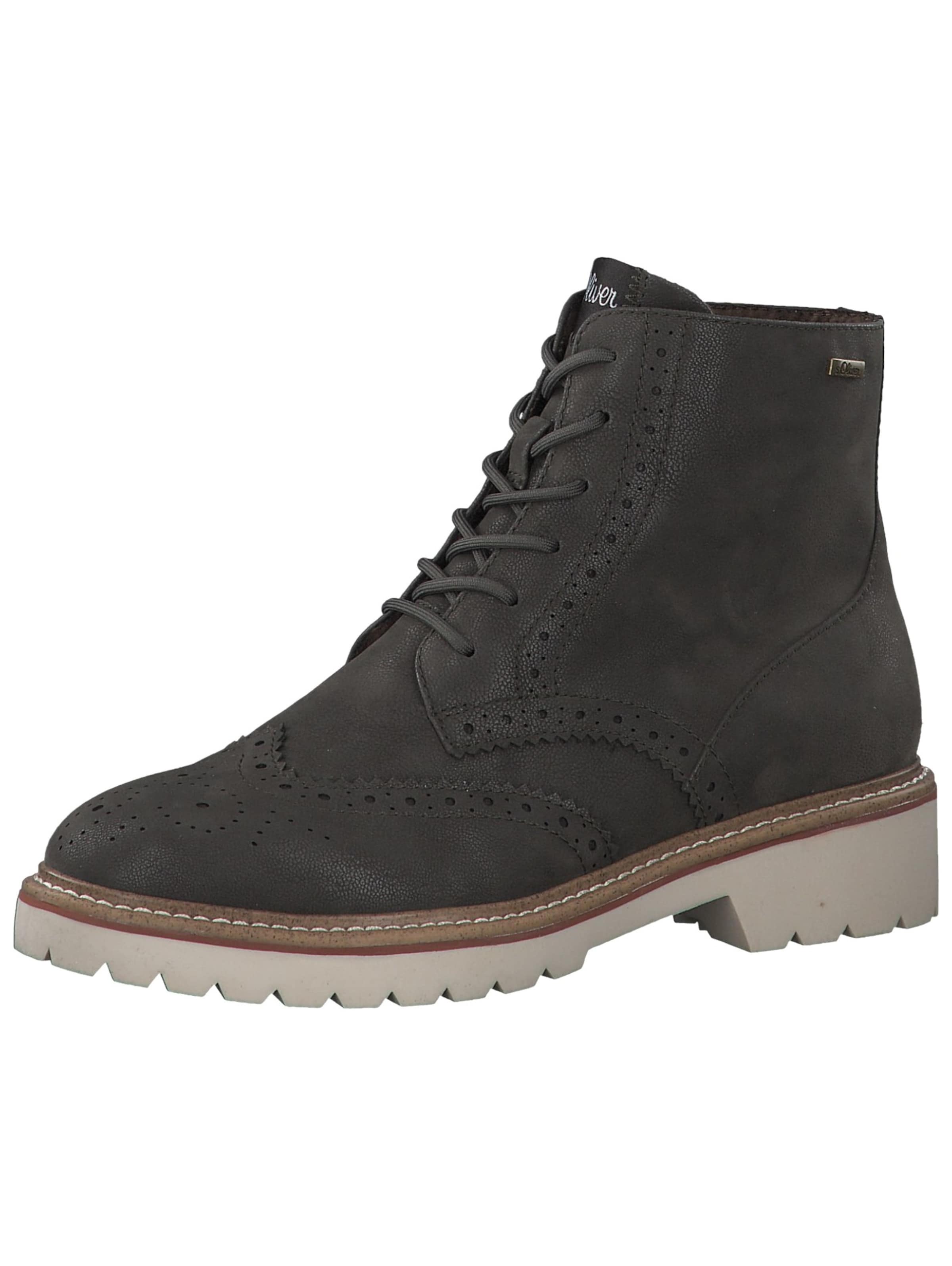 s.Oliver Lace-up bootie in Grey: front