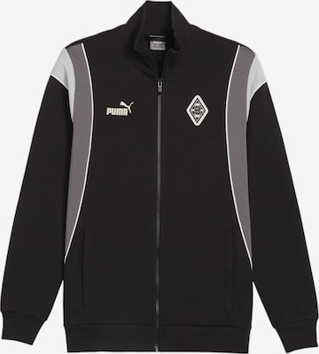 PUMA Athletic Jacket in Black: front