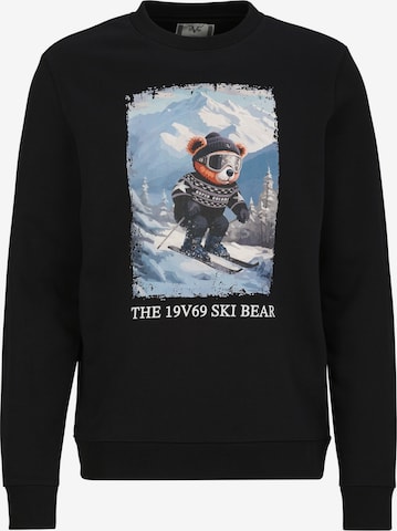Sweat-shirt ' Nico Wintersports 2 ' 19V69 ITALIA en noir : devant