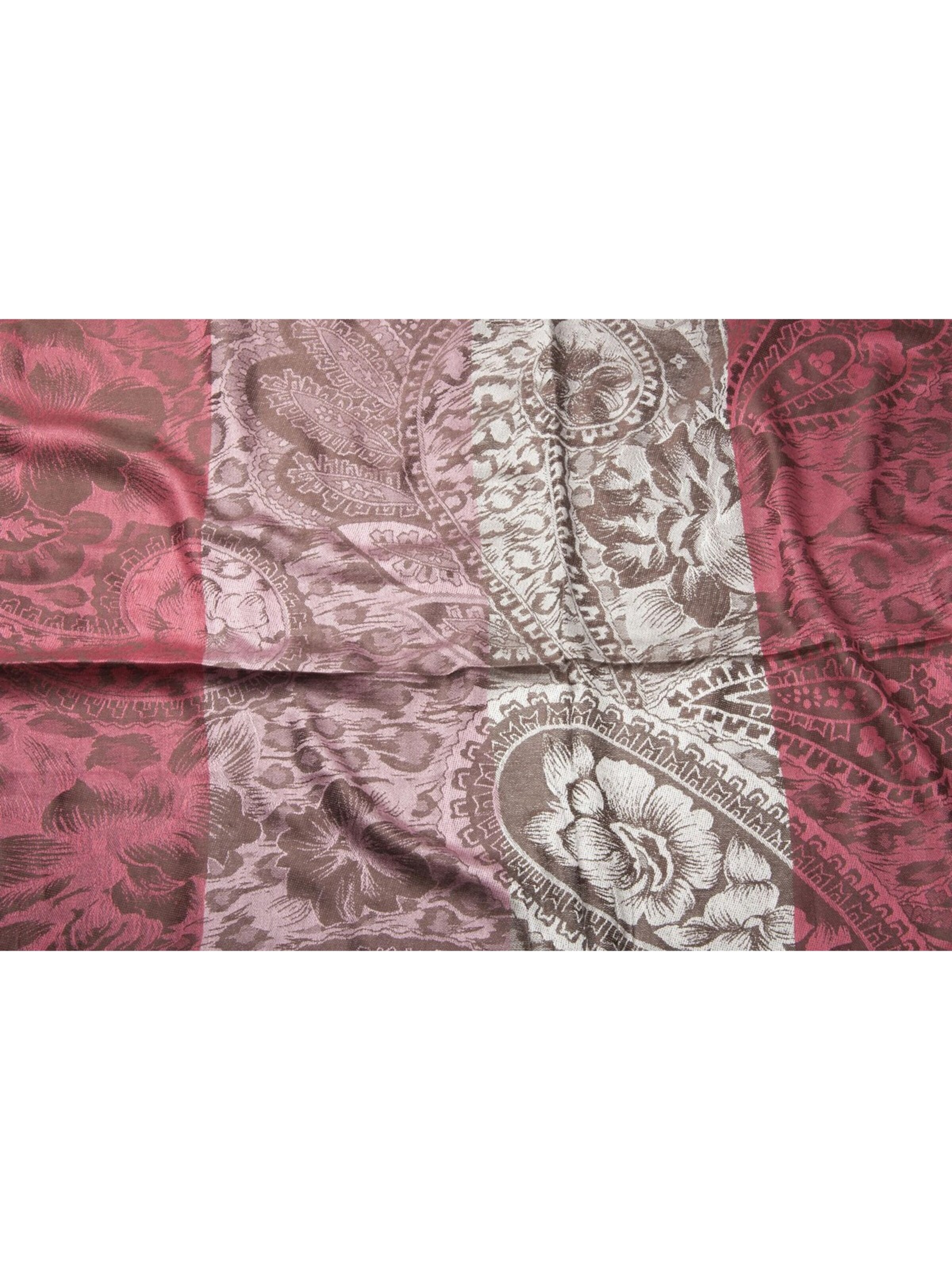 styleBREAKER Loop scarf 'Loop mit Hibiskus Blüten und Paisley Muster' in Orange