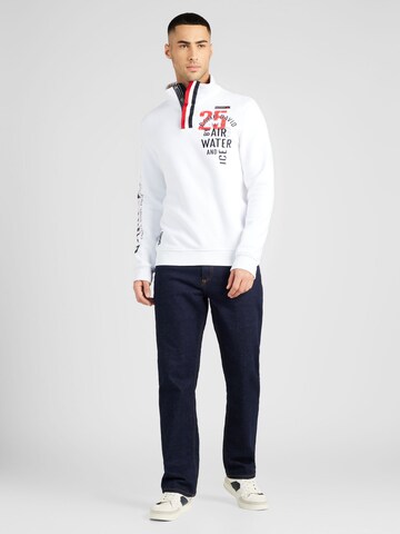 CAMP DAVID Sweatshirt i vit