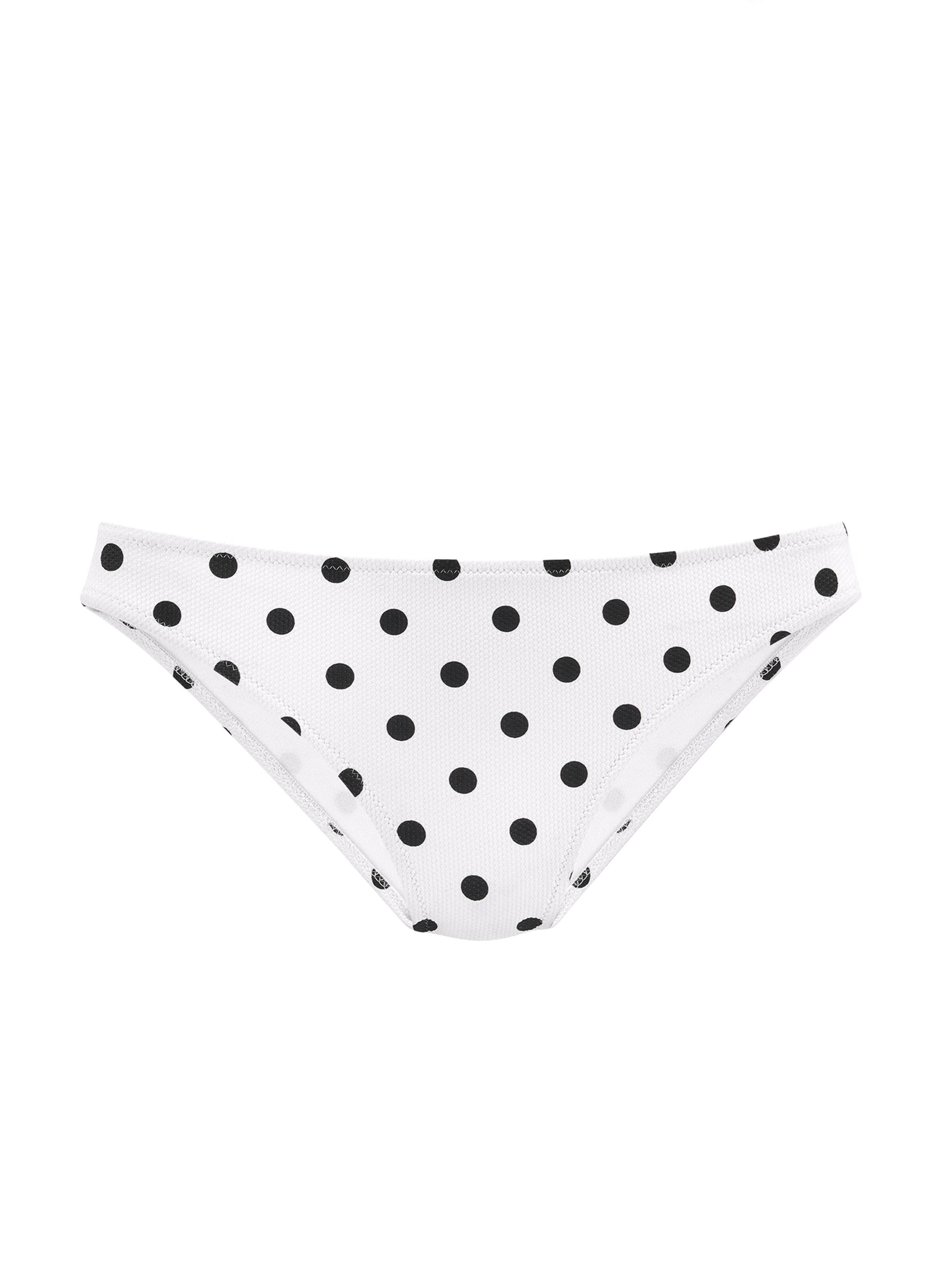 LASCANA Magas nyak Bikini nadrágok - fehér: elől