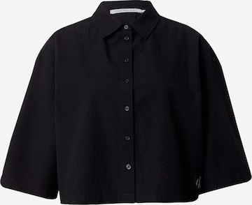 Calvin Klein Jeans Regular fit Μπλούζα σε μαύρο: μπροστά