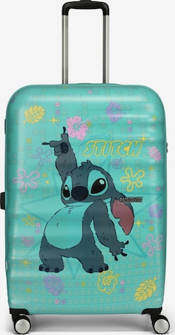 Trolley 'Wavebreaker Disney ' di American Tourister in blu: frontale