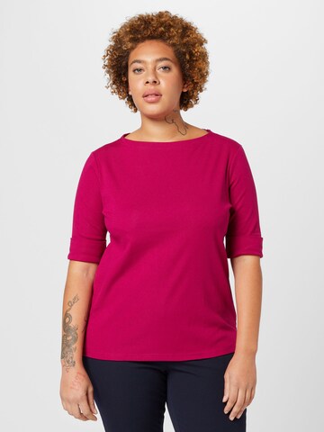 Lauren Ralph Lauren Plus - Camisa 'JUDY' em rosa: frente