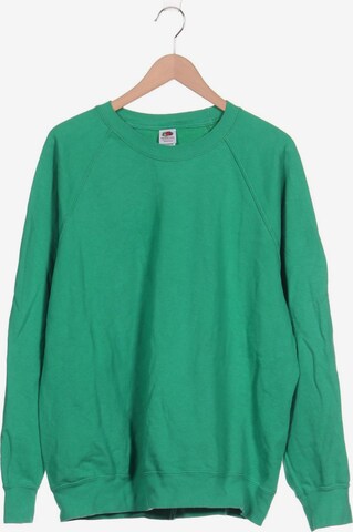 FRUIT OF THE LOOM Sweatshirt & Zip-Up Hoodie in XXL in Green: front