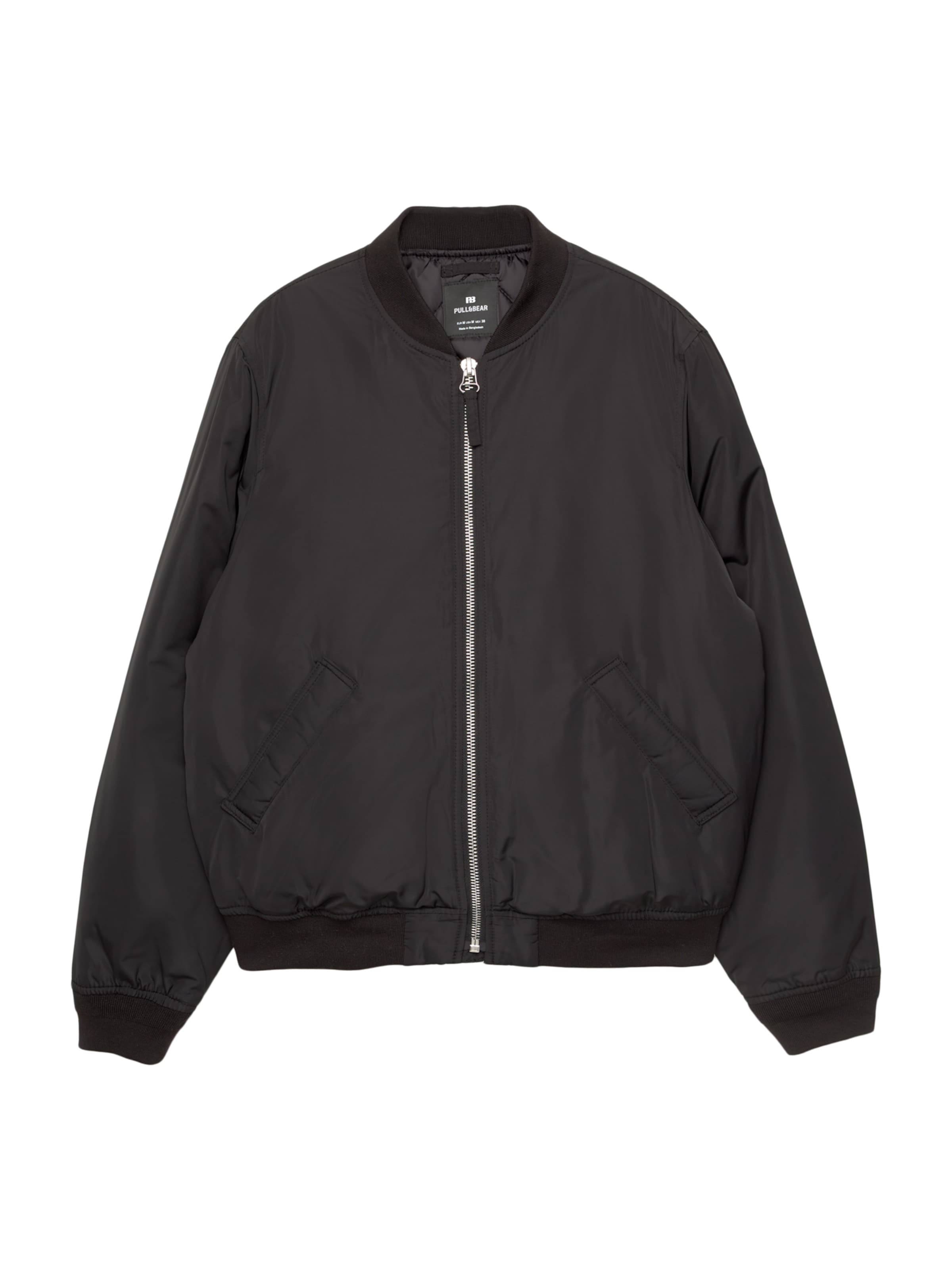 Pull&BearPrijelazna jakna - crna boja: prednji dio