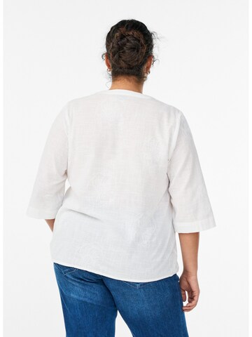 Camicia da donna 'Cananna' di Zizzi in bianco