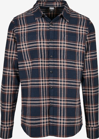 Coupe regular Chemise Urban Classics en bleu : devant