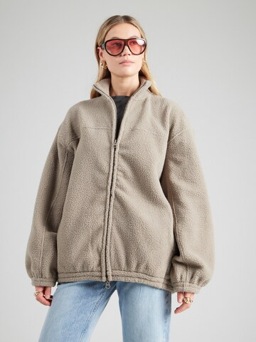 WEEKDAY Fleece Jacket 'Leia' in Brown: front
