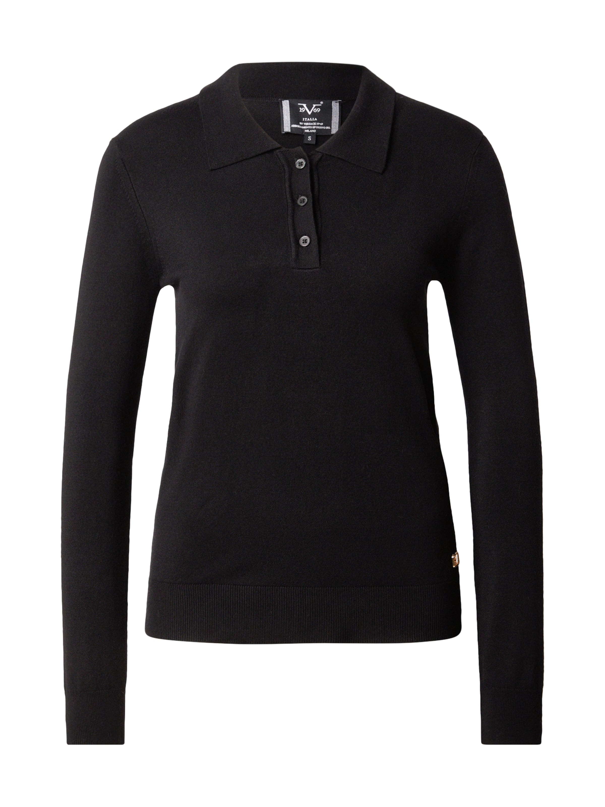 19V69 ITALIA Πουλόβερ 'Adribel' σε μαύρο: μπροστά