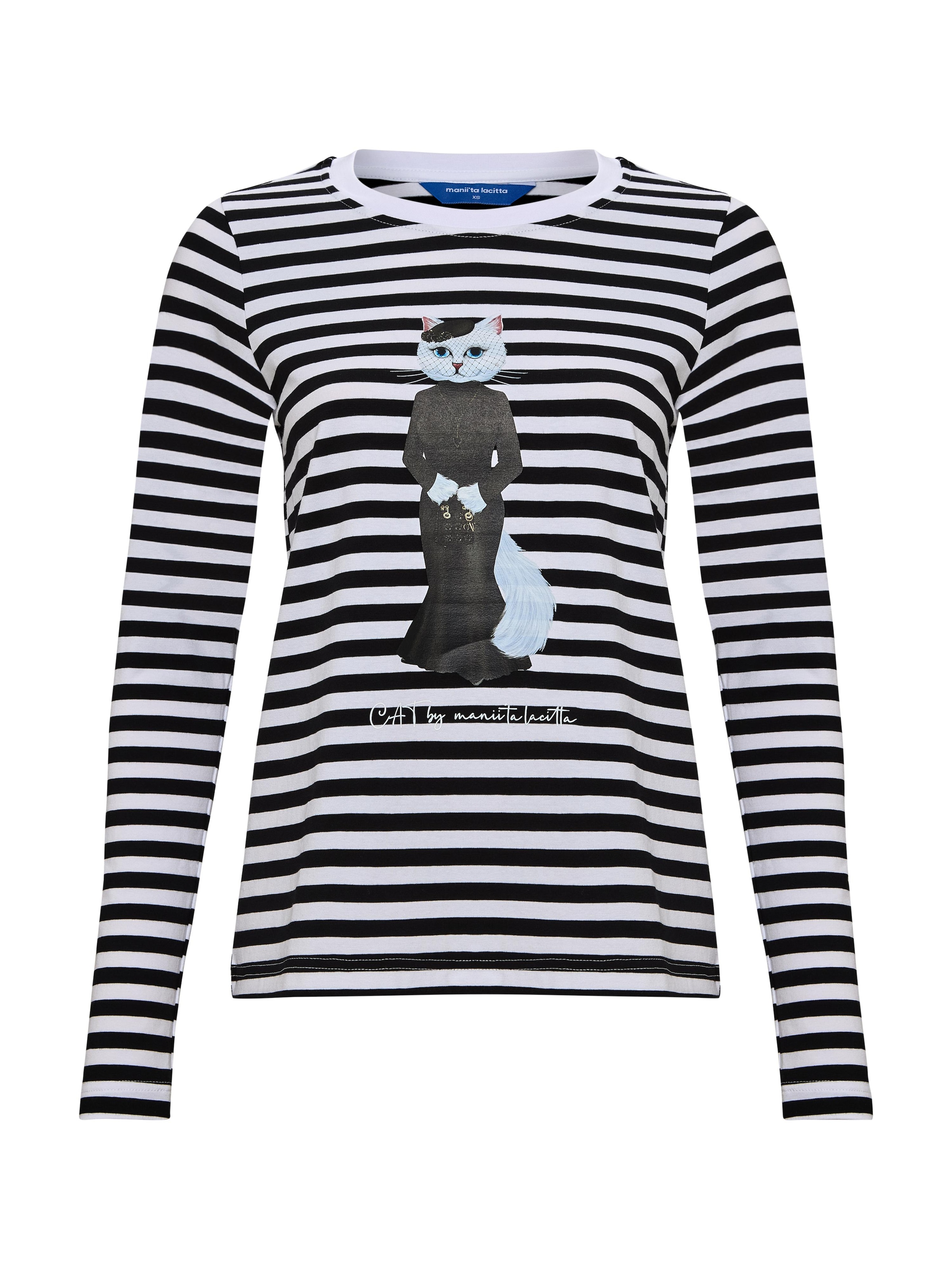 T-shirt 'Drama Queen' Cat e Lolette en noir : devant