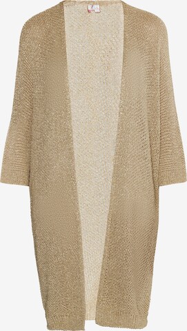 IZIA Knit Cardigan in Gold: front