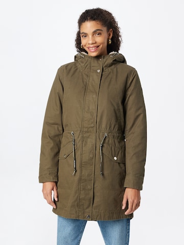 QS Winterparka in Groen: voorkant