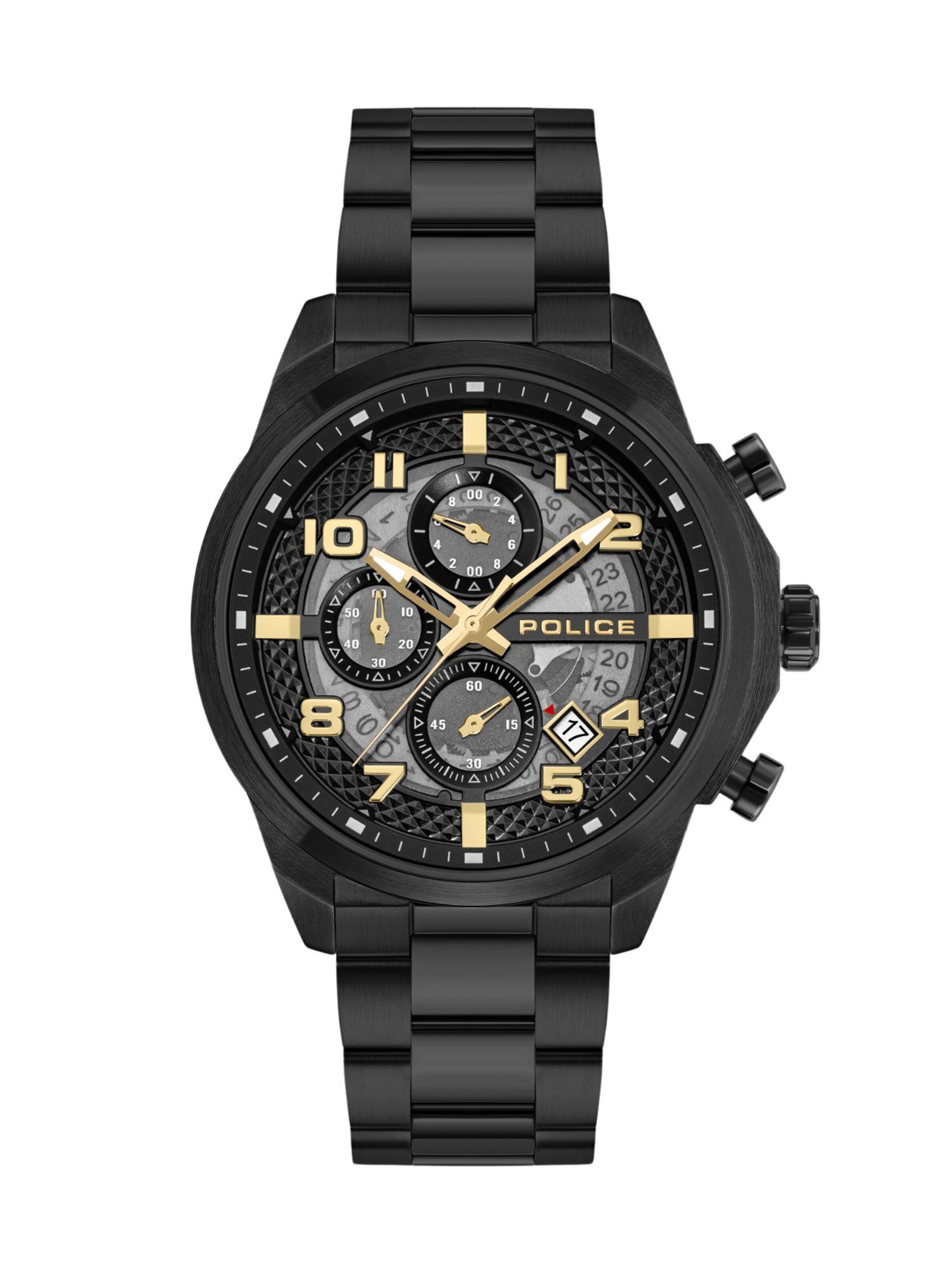 POLICE Analog watch 'Soul' in Black: front