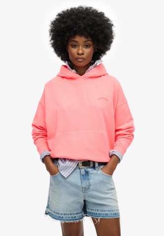 Sweat-shirt 'Essential' Superdry en orange : devant