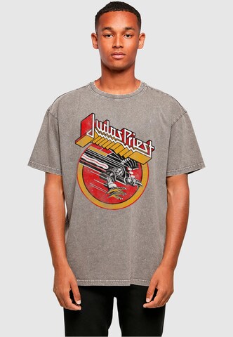 Merchcode T-Shirt 'Judas Priest -  Solid Circle' in Grau: Vorderseite