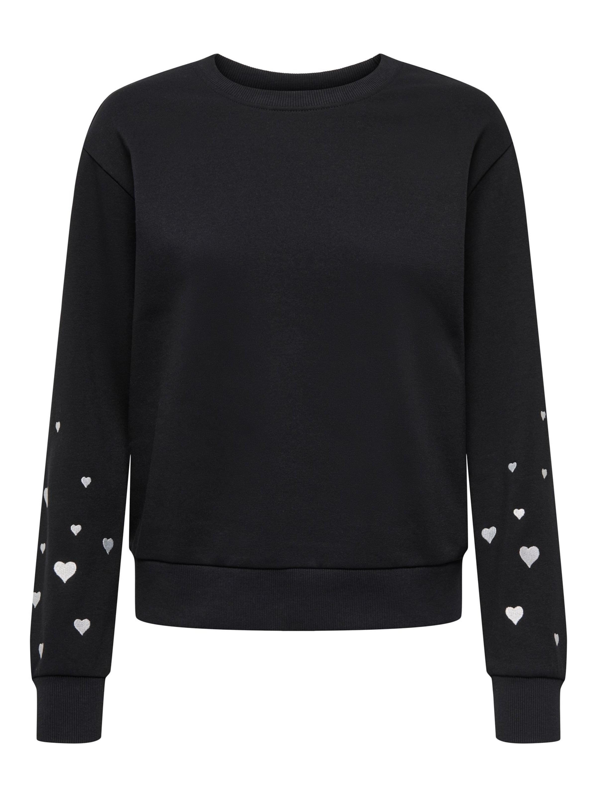 JDY Sweatshirt 'JDYParis' in Zwart: voorkant