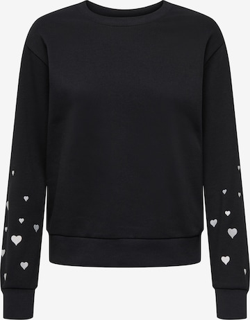 JDY Sweatshirt 'JDYParis' in Zwart: voorkant