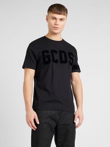 GCDS Μπλουζάκι σε μαύρο: μπροστά
