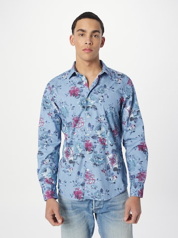 REPLAY Regular fit Overhemd in Blauw: voorkant