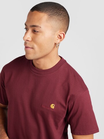 Carhartt WIP T-Shirt 'American Script' in Rot