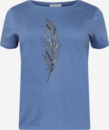 ONLY Carmakoma Shirt 'FEATHER' in Blue: front