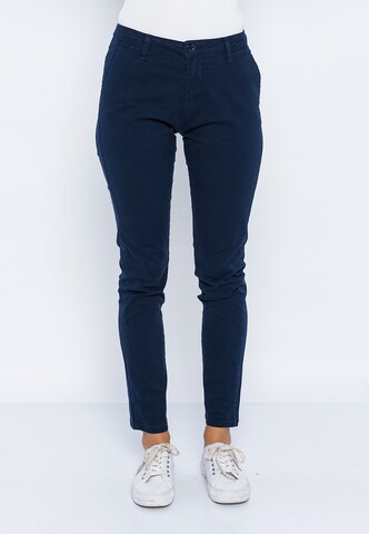 Giorgio di Mare - Slimfit Pantalón chino 'Serafina' en azul: frente