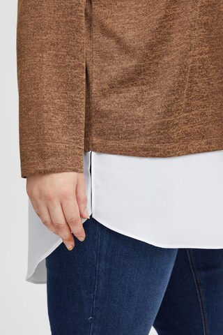 Fransa Curve Pullover 'REXAN' in Braun