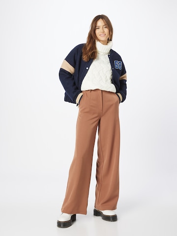 Wide Leg Pantalon minimum en beige