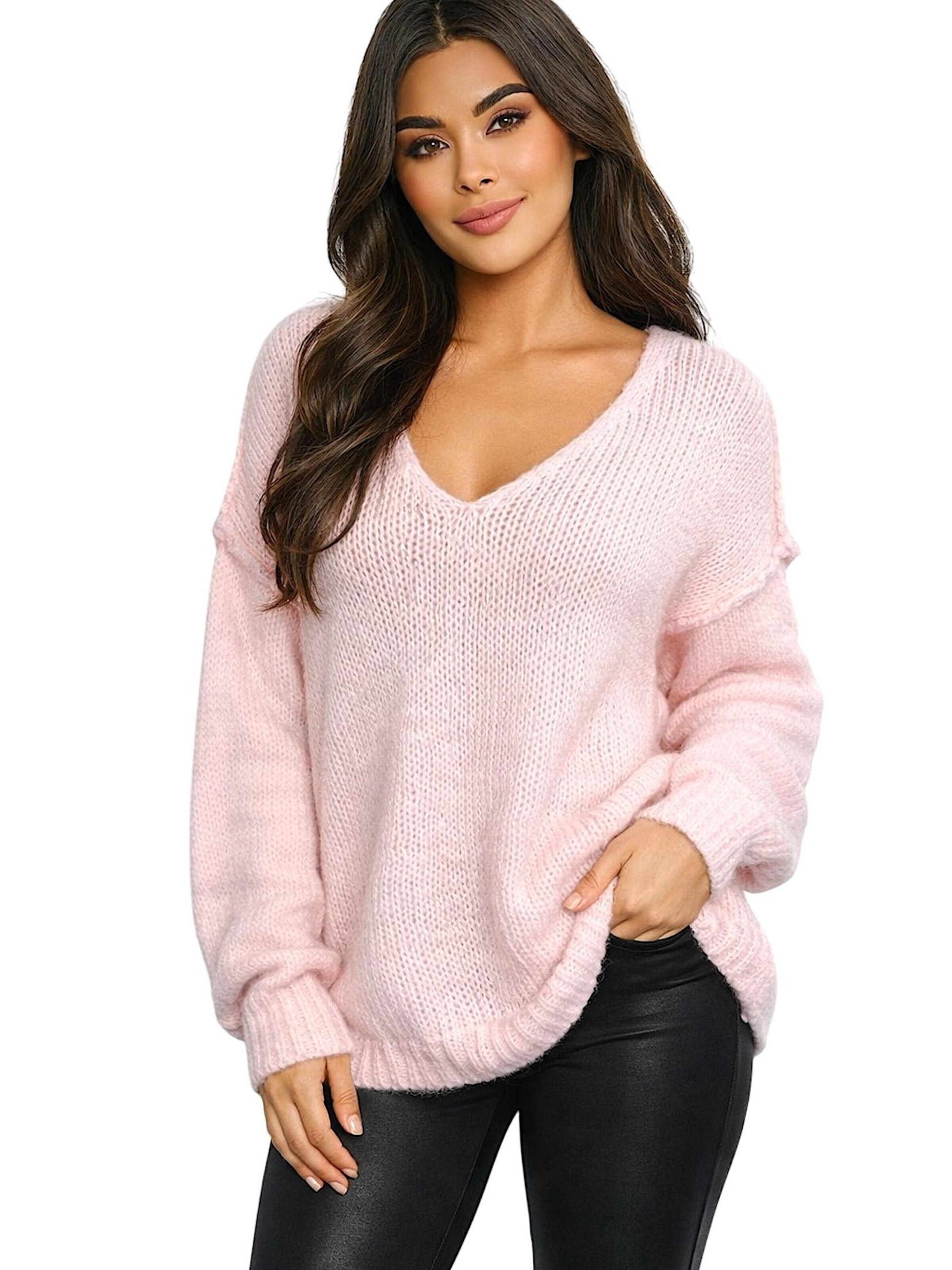 Worldclassca Oversized Sweater in Pink: front