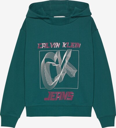 Calvin Klein Jeans Sweatshirt in petrol / burgunder / weiß, Produktansicht