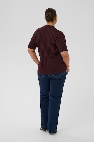 KAFFE CURVE Trui 'KCbirda' in Bruin