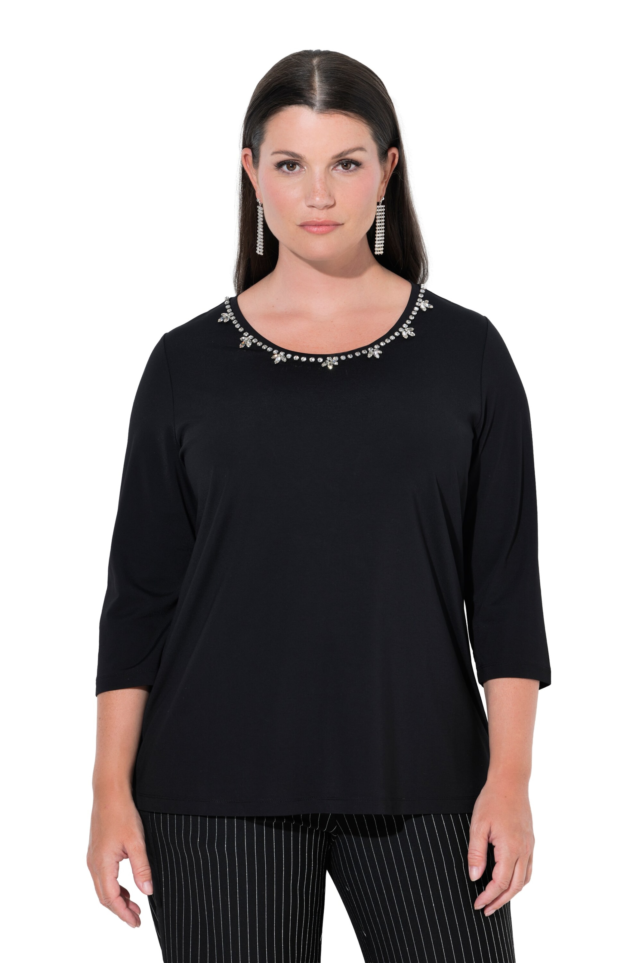 Ulla Popken Shirt in Black: front
