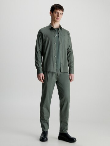 Calvin Klein Slim fit Overhemd in Groen