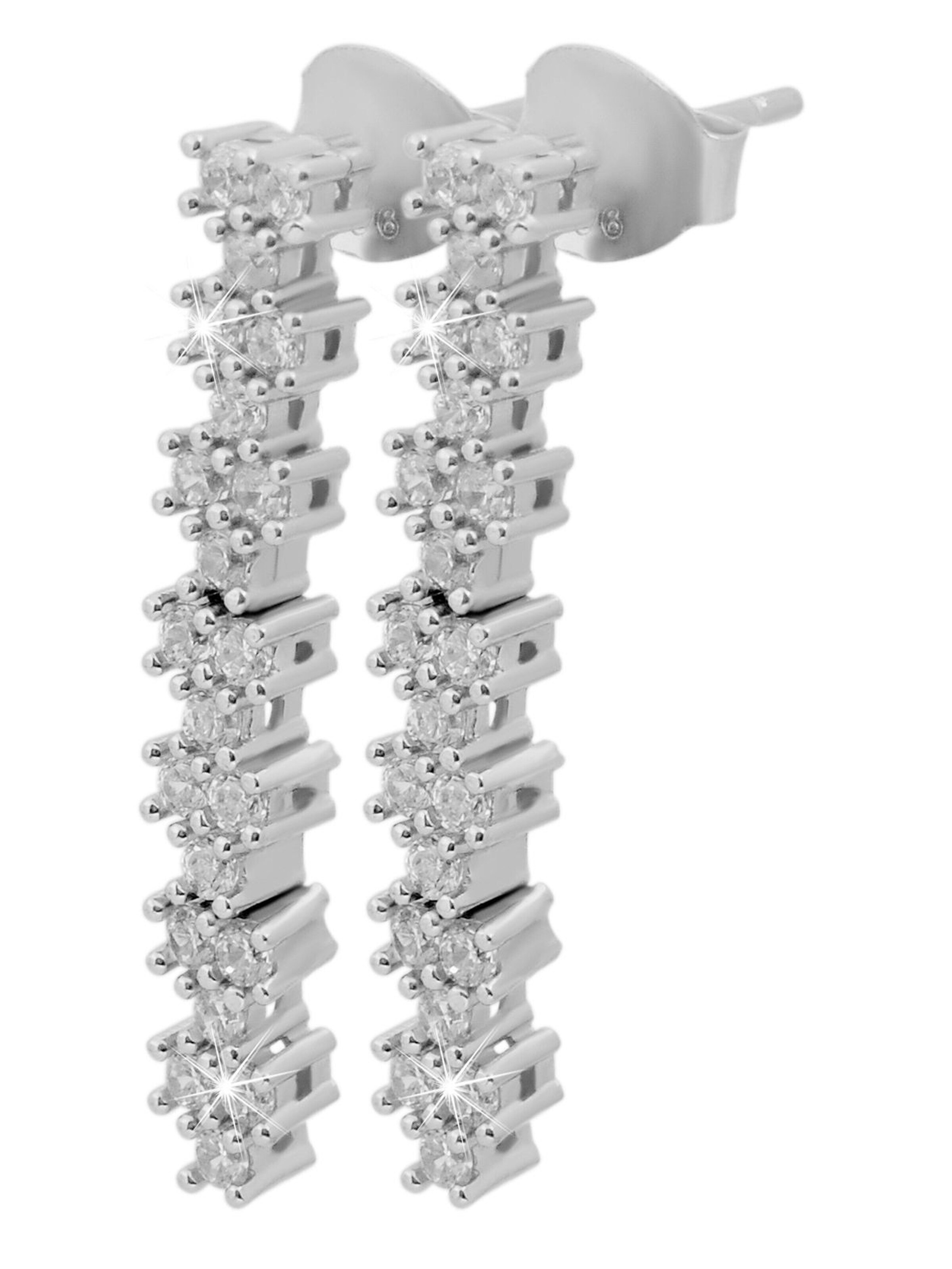 Akzent Earrings 'aus 925 Sterlingsilber, rhodiniert, langlebig' in Silver