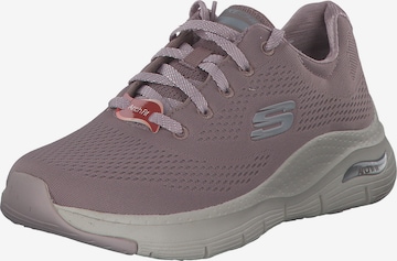 Baskets basses SKECHERS en violet : devant