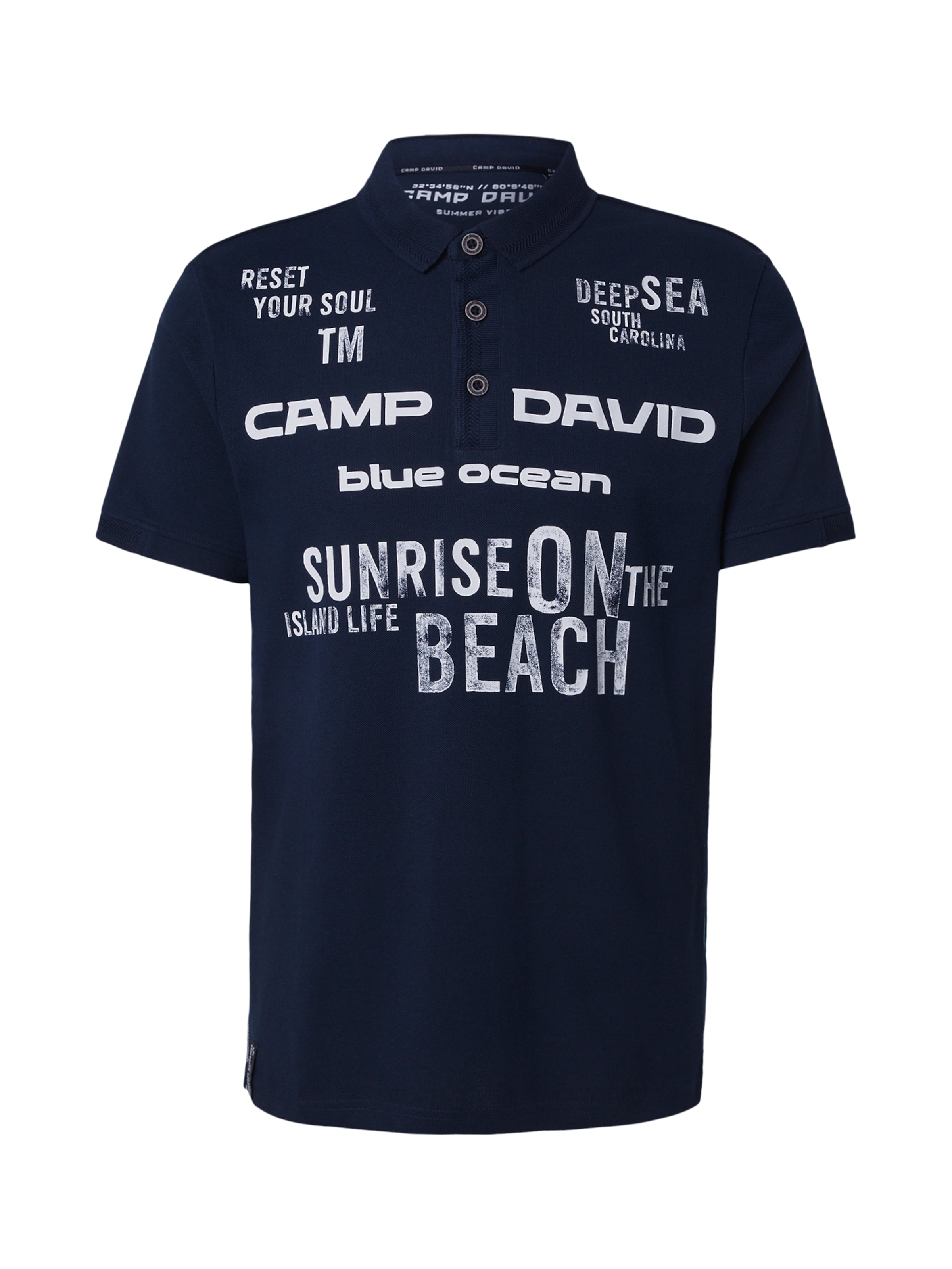 Tricou de la CAMP DAVID pe albastru: față