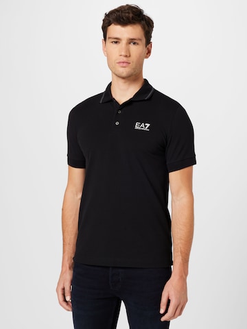 EA7 Emporio Armani Poloshirt in Schwarz: predná strana