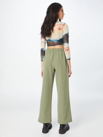PIECES Wide leg Trousers 'PCBOZZY' in Green