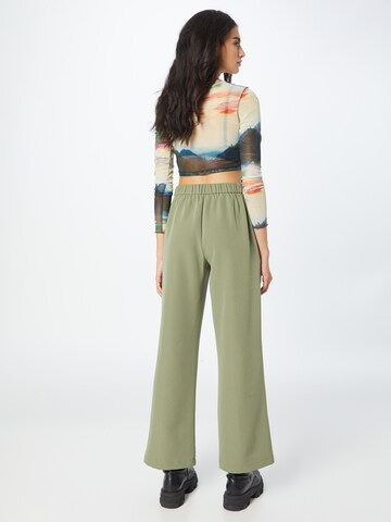 PIECES Wide leg Pants 'PCBOZZY' in Green