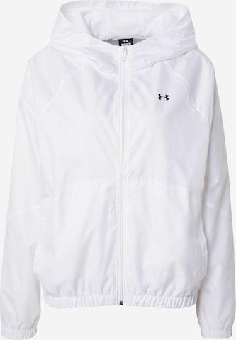 UNDER ARMOUR Athletic Jacket in White: front