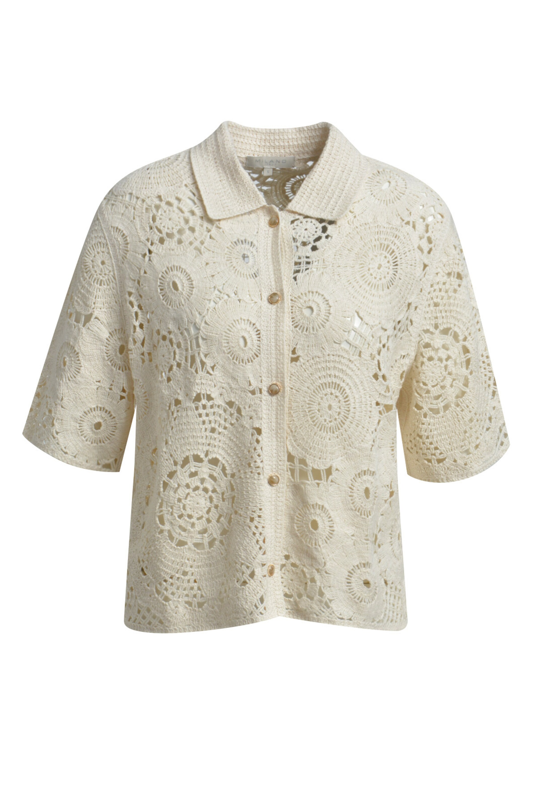 Milano Italy Blouse in Beige: front
