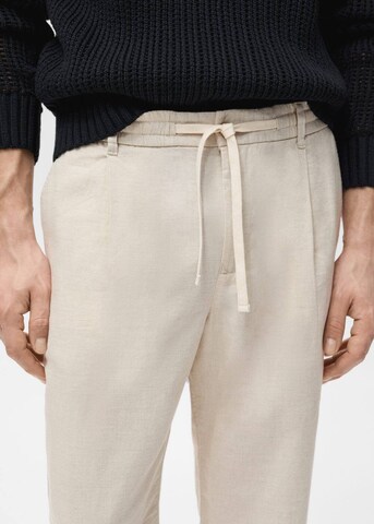 MANGO MAN Regular Bandplooibroek 'Romelino' in Beige