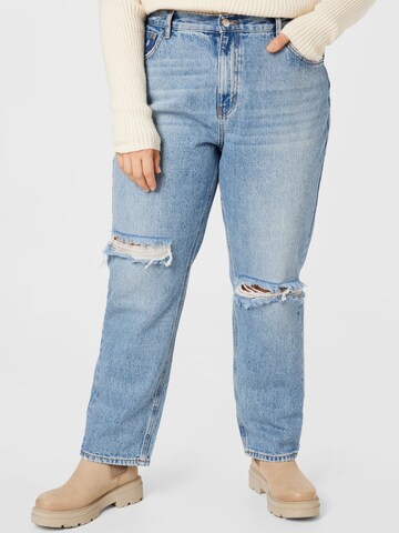 ONLY Carmakoma Loosefit Jeans 'Robyn' in Blauw: voorkant