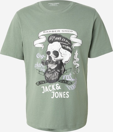 JACK & JONES Majica 'JORSHAPE' | zelena barva: sprednja stran